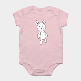 White Rabbit Bunny Sketch Style Meiruko Baby Bodysuit